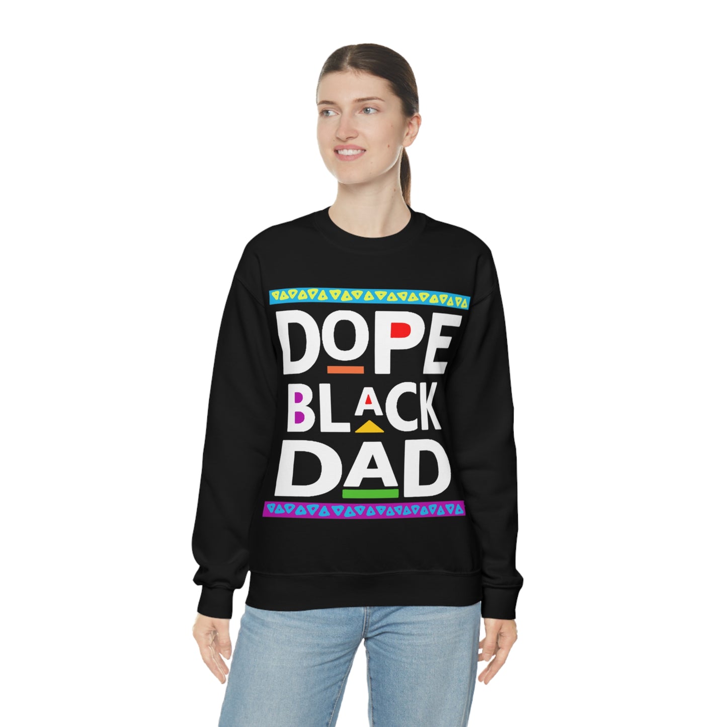 Dope Black Dad Crewneck Sweatshirt