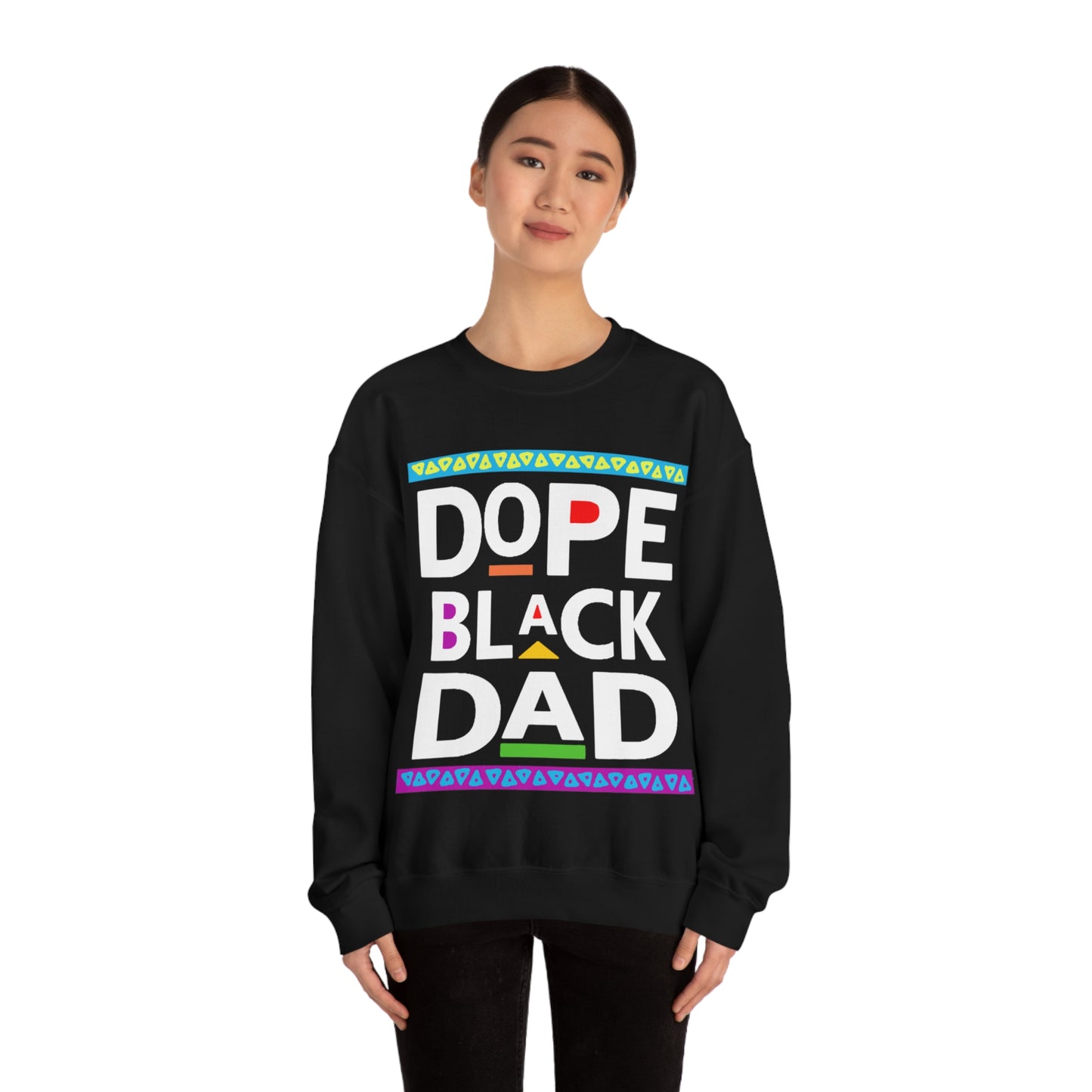 Dope Black Dad Crewneck Sweatshirt