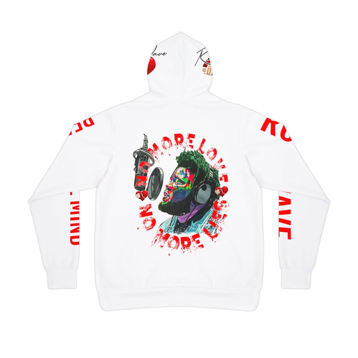 Rod Wave Beautiful Mind Hoodie White | Official Rap Tour All-Over Print Sublimation Pullover
