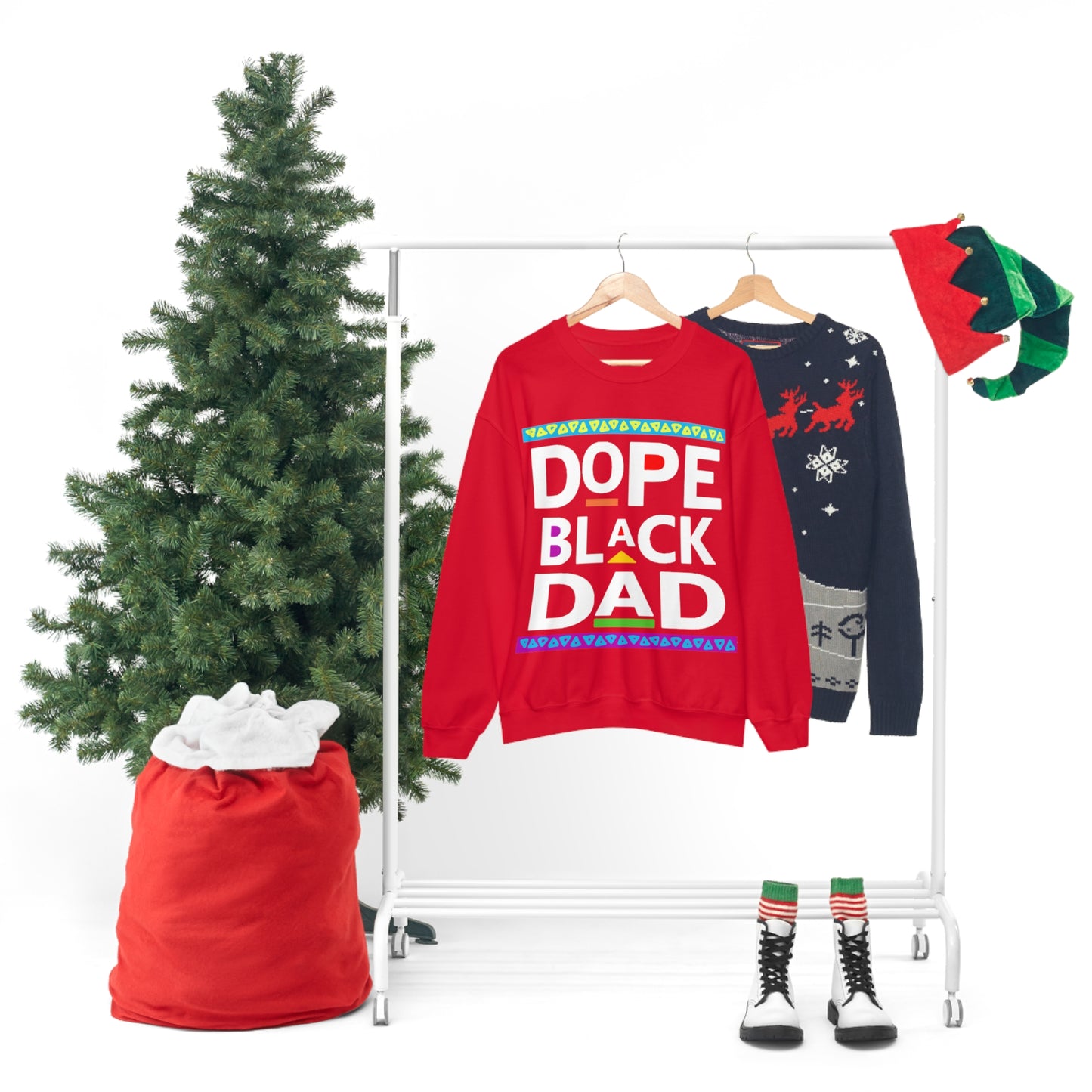 Dope Black Dad Crewneck Sweatshirt