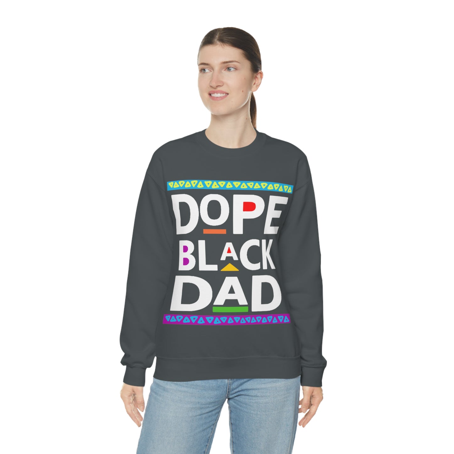 Dope Black Dad Crewneck Sweatshirt