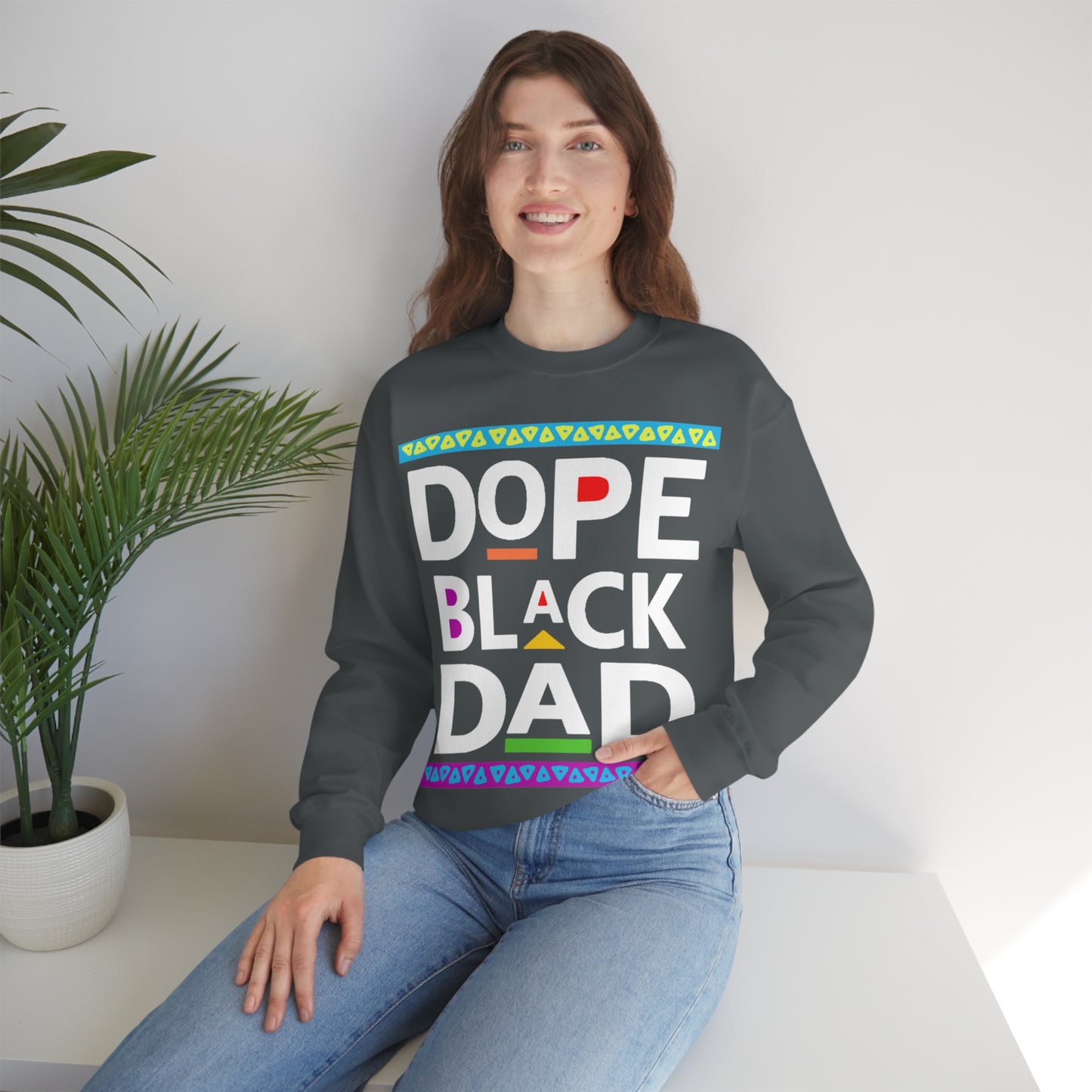 Dope Black Dad Crewneck Sweatshirt