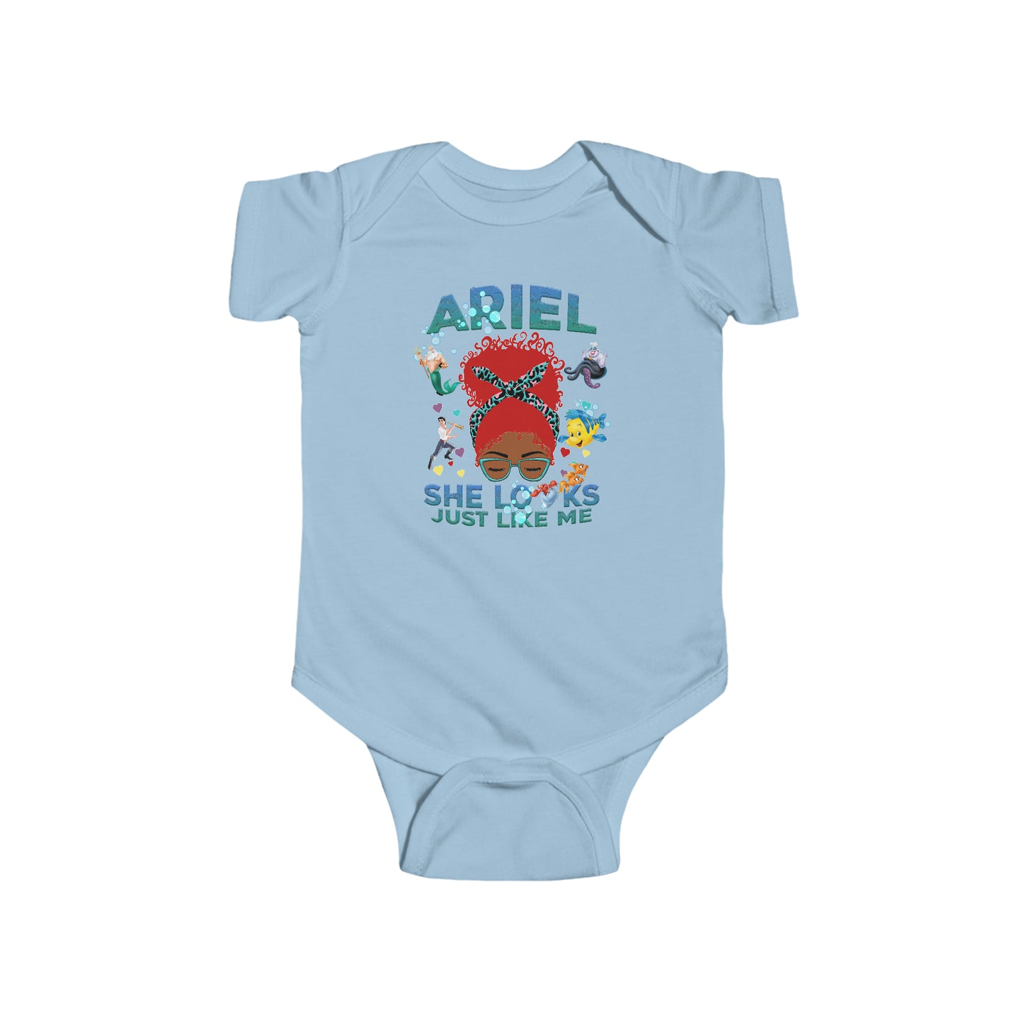 Black Little Mermaid, Black Girl Magic Shirt, Black Queen Shirt, Mermaid Shirt, Ariel, Infant Onesie