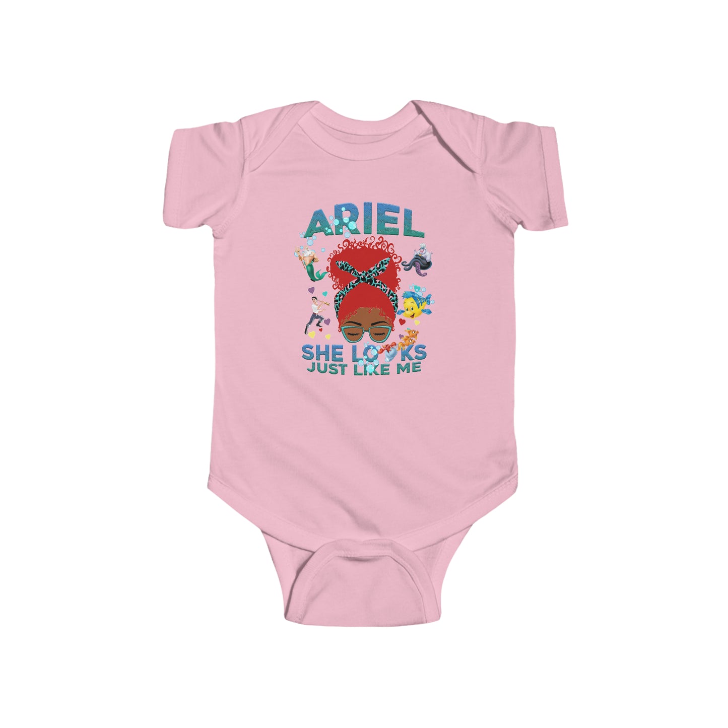 Black Little Mermaid, Black Girl Magic Shirt, Black Queen Shirt, Mermaid Shirt, Ariel, Infant Onesie