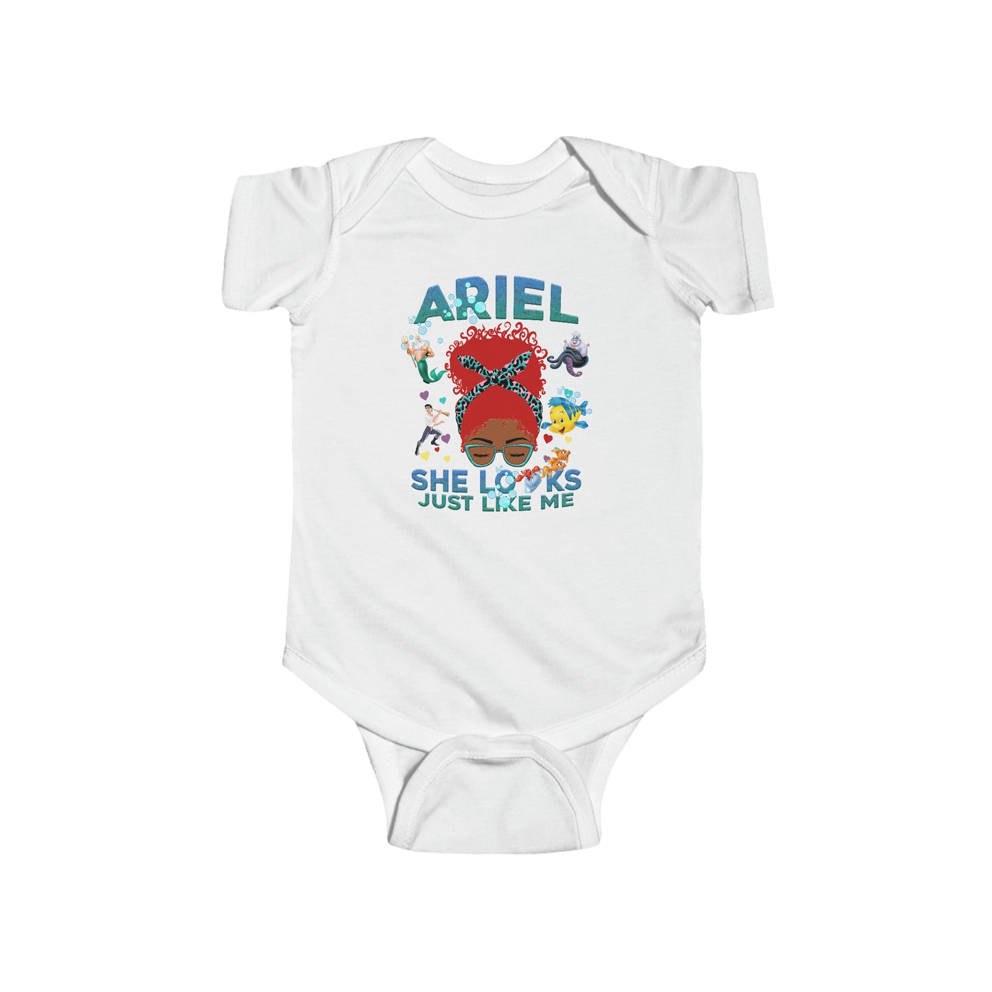 Black Little Mermaid, Black Girl Magic Shirt, Black Queen Shirt, Mermaid Shirt, Ariel, Infant Onesie
