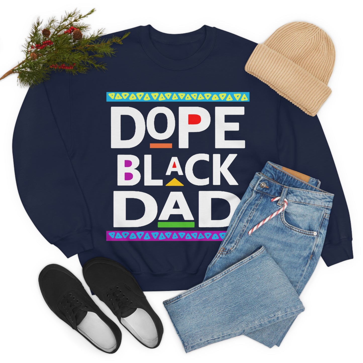 Dope Black Dad Crewneck Sweatshirt