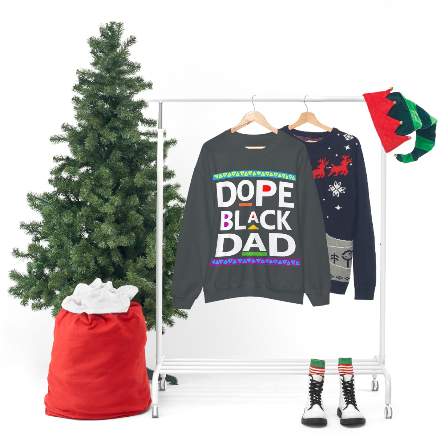 Dope Black Dad Crewneck Sweatshirt