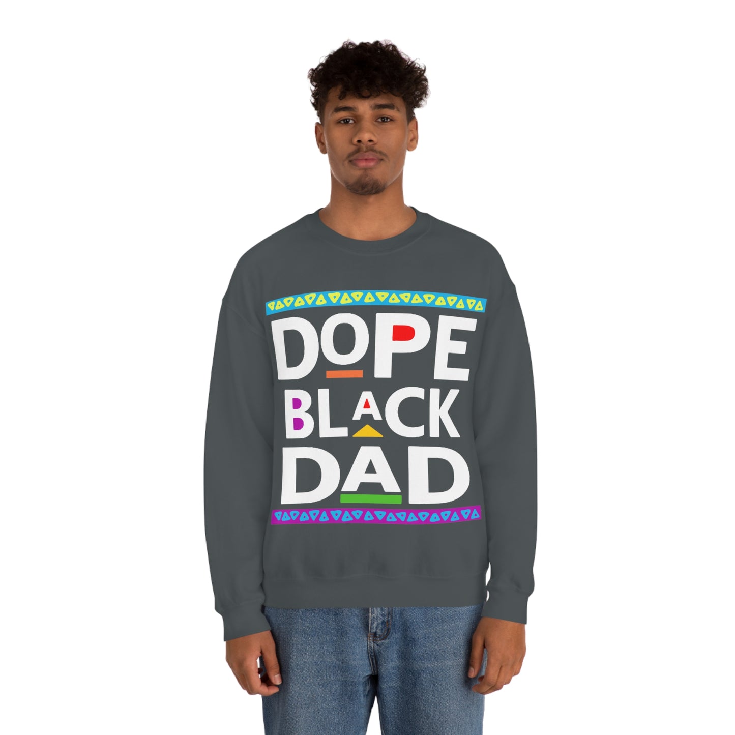 Dope Black Dad Crewneck Sweatshirt