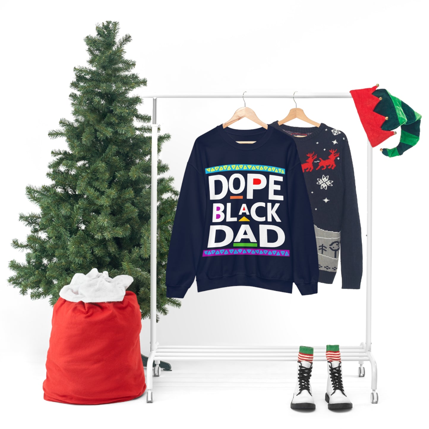 Dope Black Dad Crewneck Sweatshirt