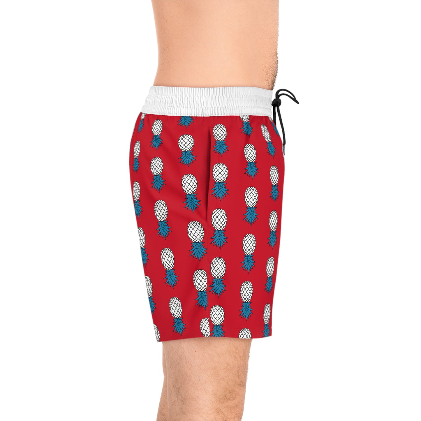 Pineapple Swim Shorts - Fire Red