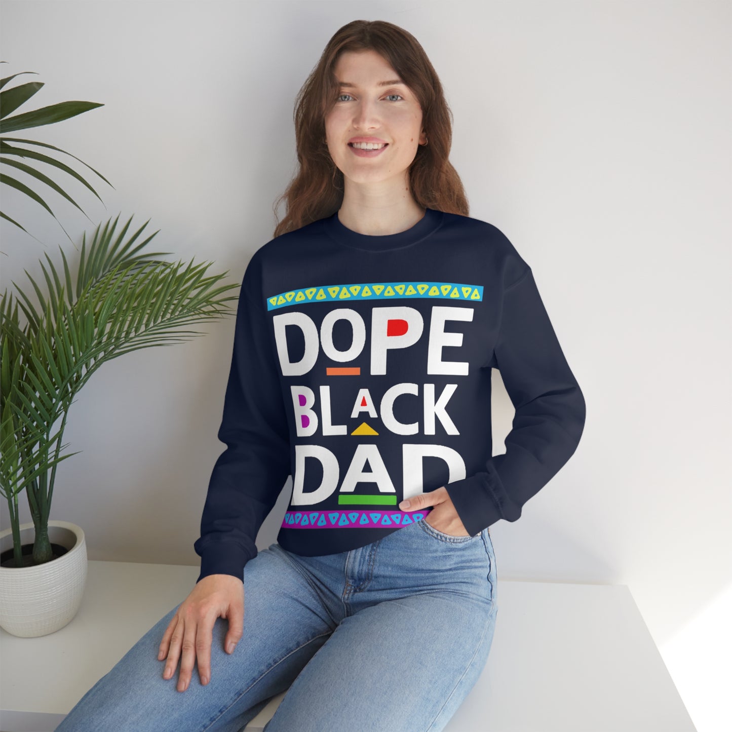 Dope Black Dad Crewneck Sweatshirt