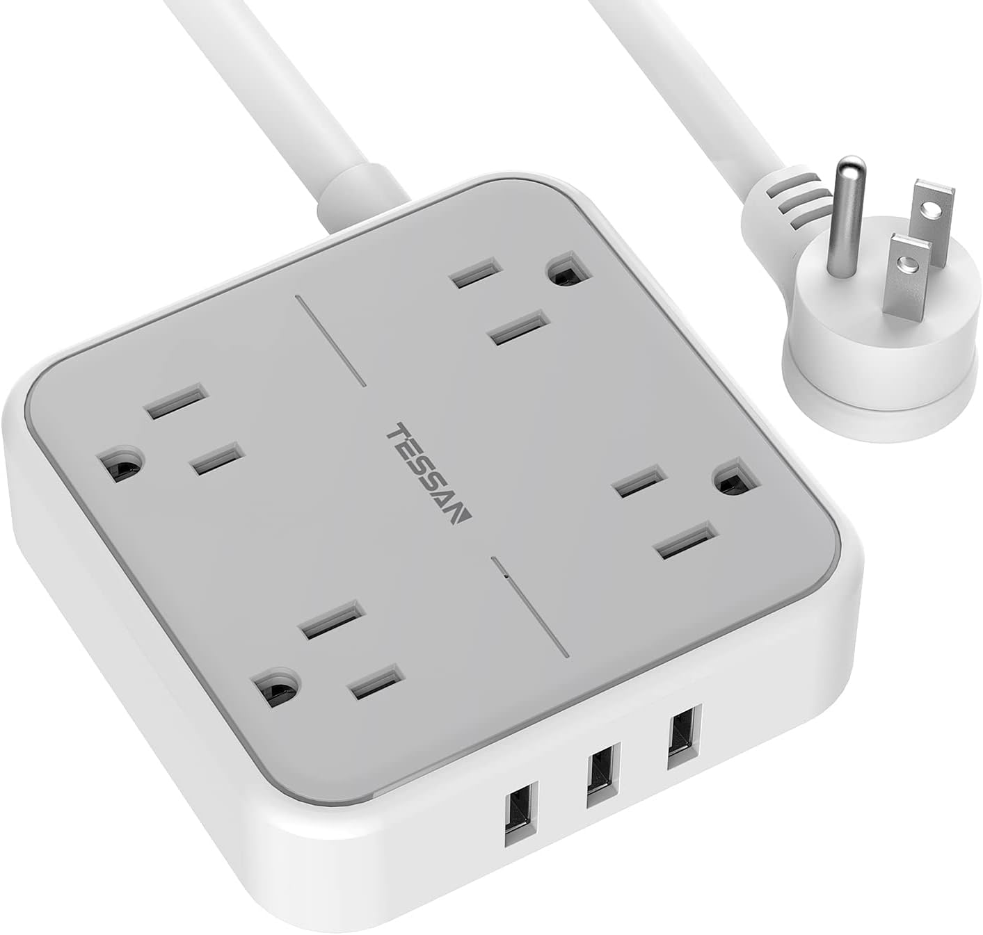 Power Strip Cruise Compliant with 4 Plugs, 3 USB Ports - 5ft.
