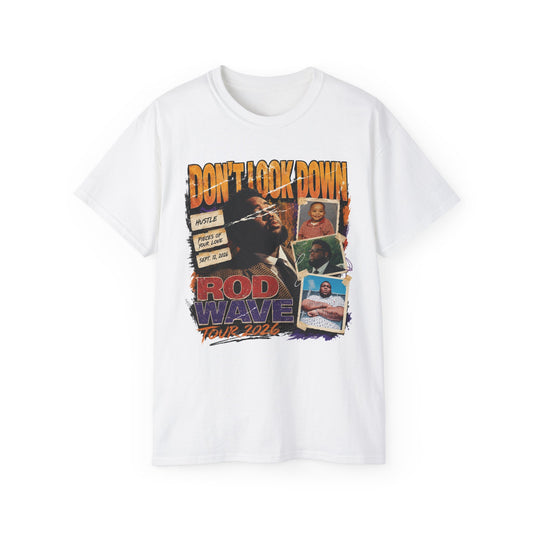 Rod Wave Don't Look Down Poster Shirt | Official Tour Concert Graphic Tee