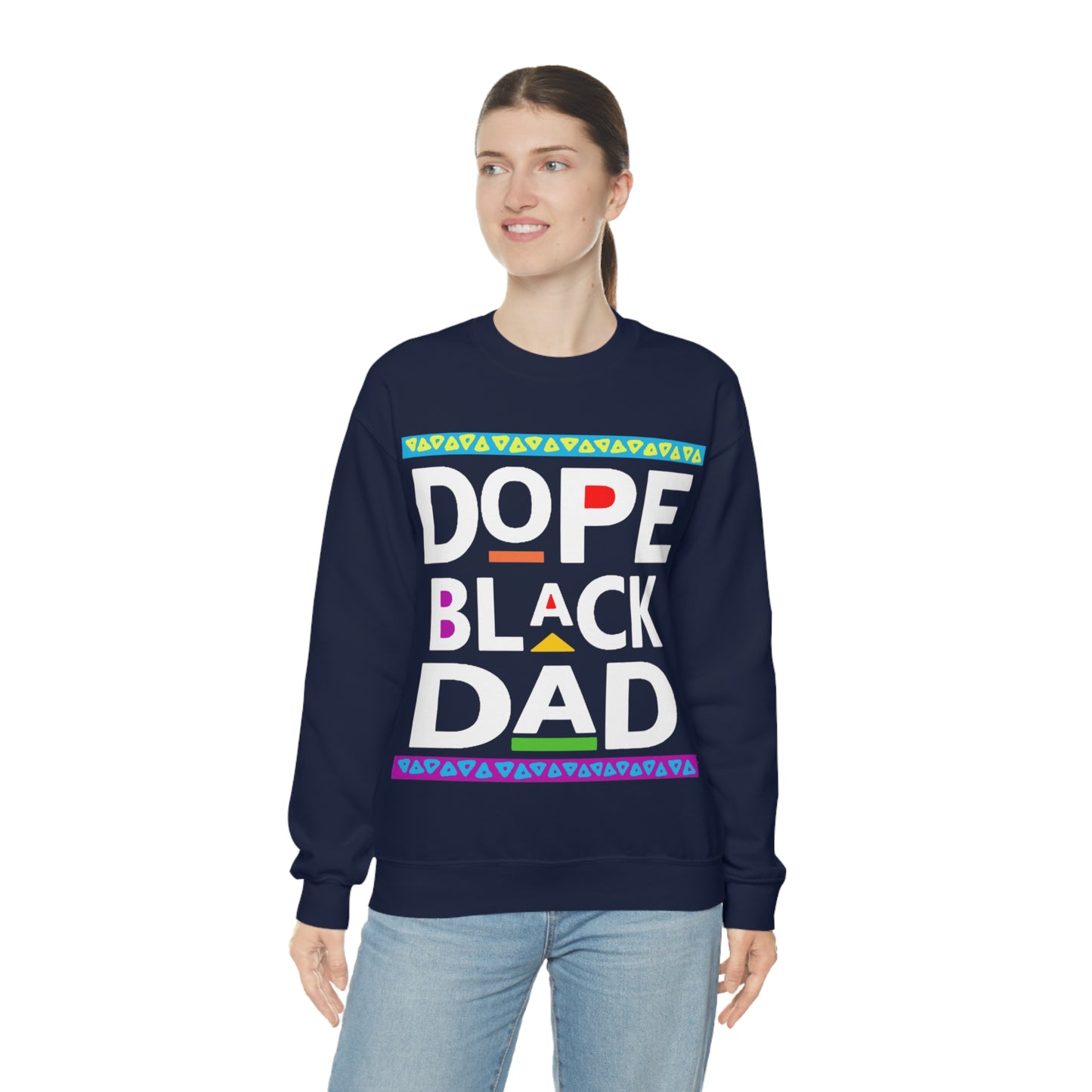 Dope Black Dad Crewneck Sweatshirt