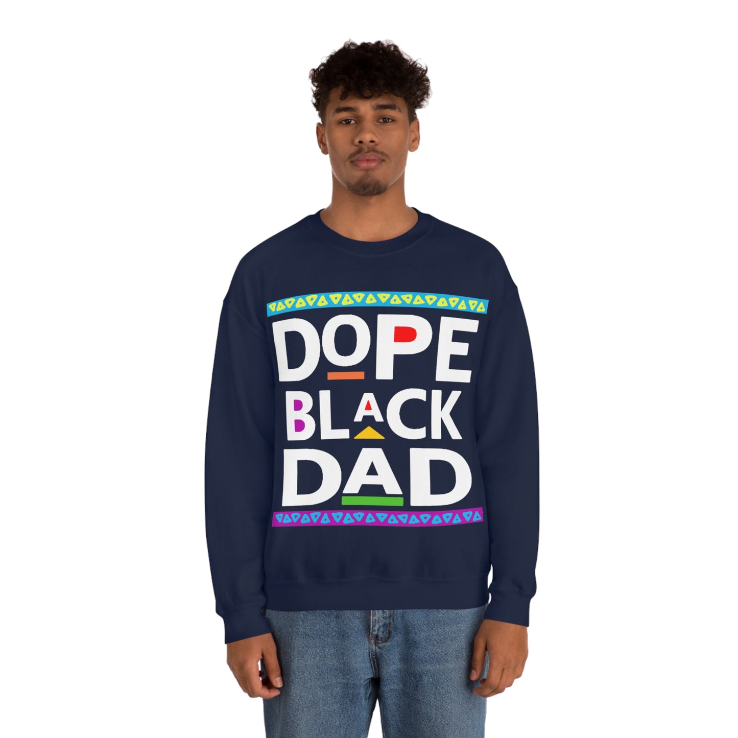 Dope Black Dad Crewneck Sweatshirt