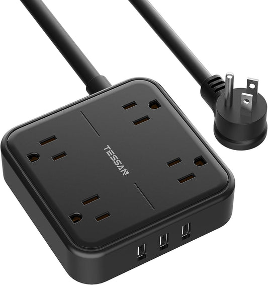 Power Strip Cruise Compliant with 4 Plugs, 3 USB Ports - 5ft.