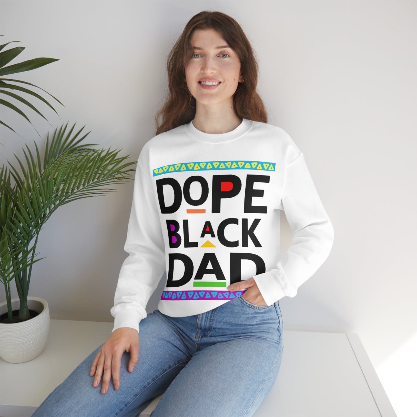 Dope Black Dad Crewneck Sweatshirt