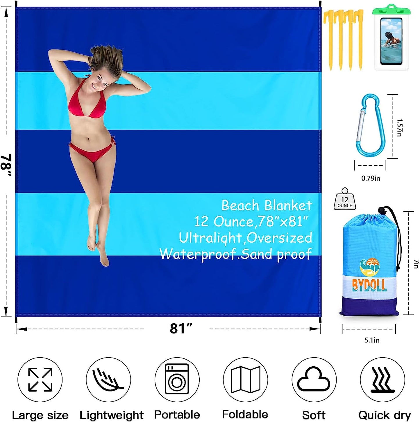 Waterproof Sand Proof Beach Blanket