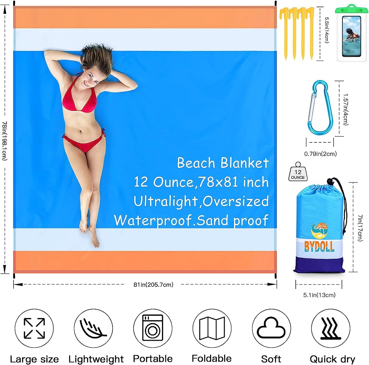 Waterproof Sand Proof Beach Blanket