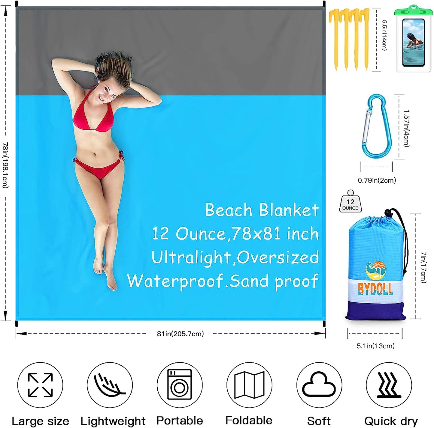 Waterproof Sand Proof Beach Blanket