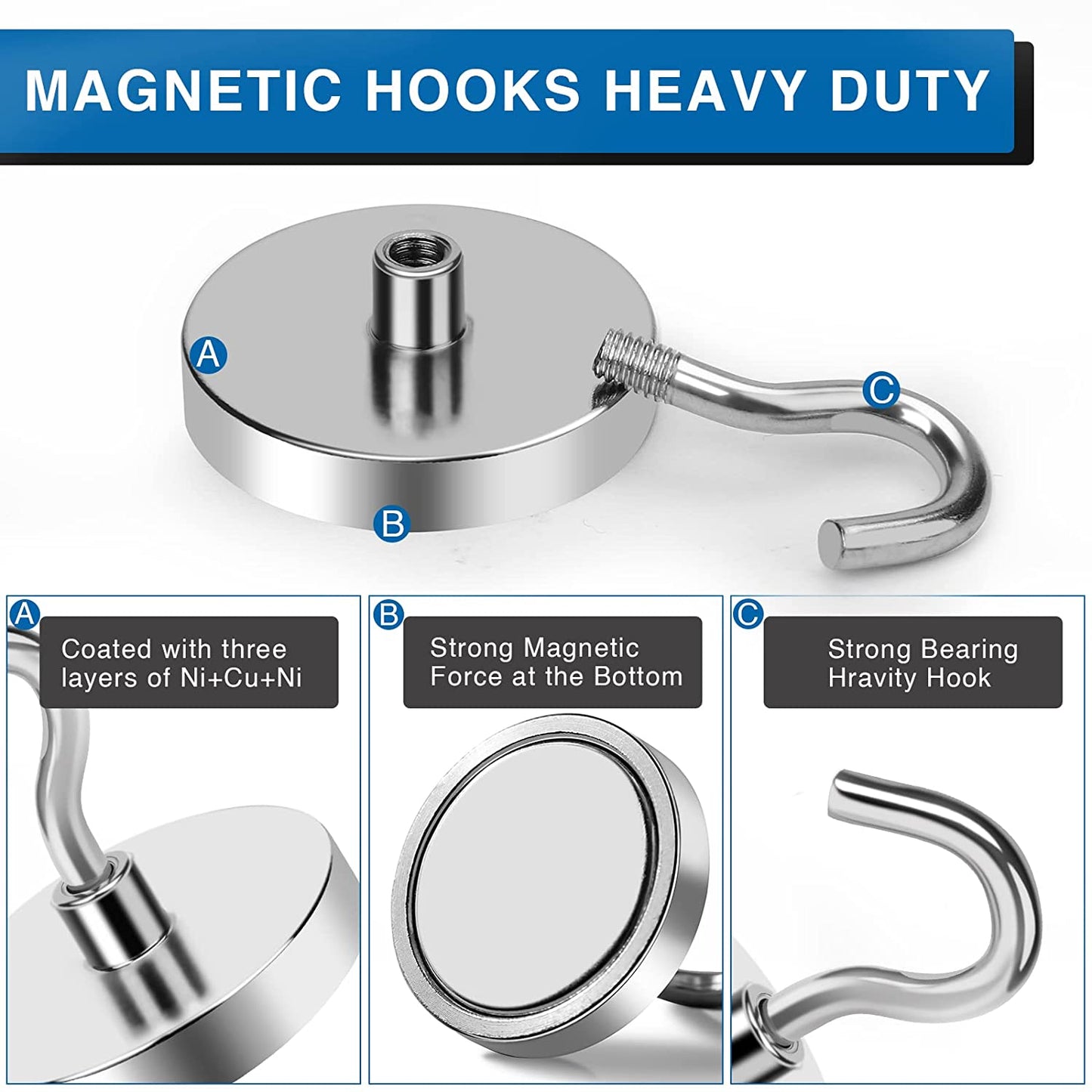Gorilla Hooks - 4 Pk