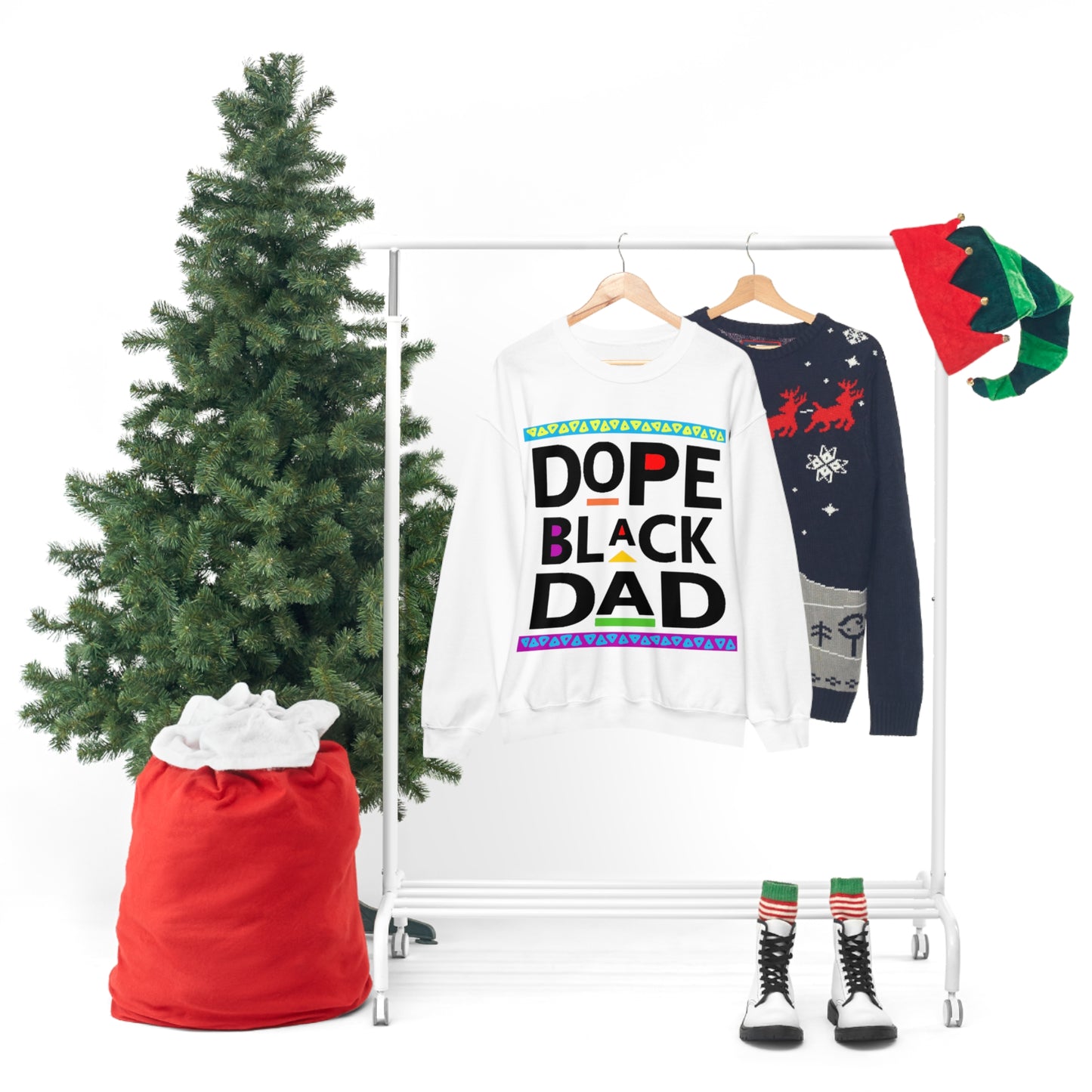 Dope Black Dad Crewneck Sweatshirt
