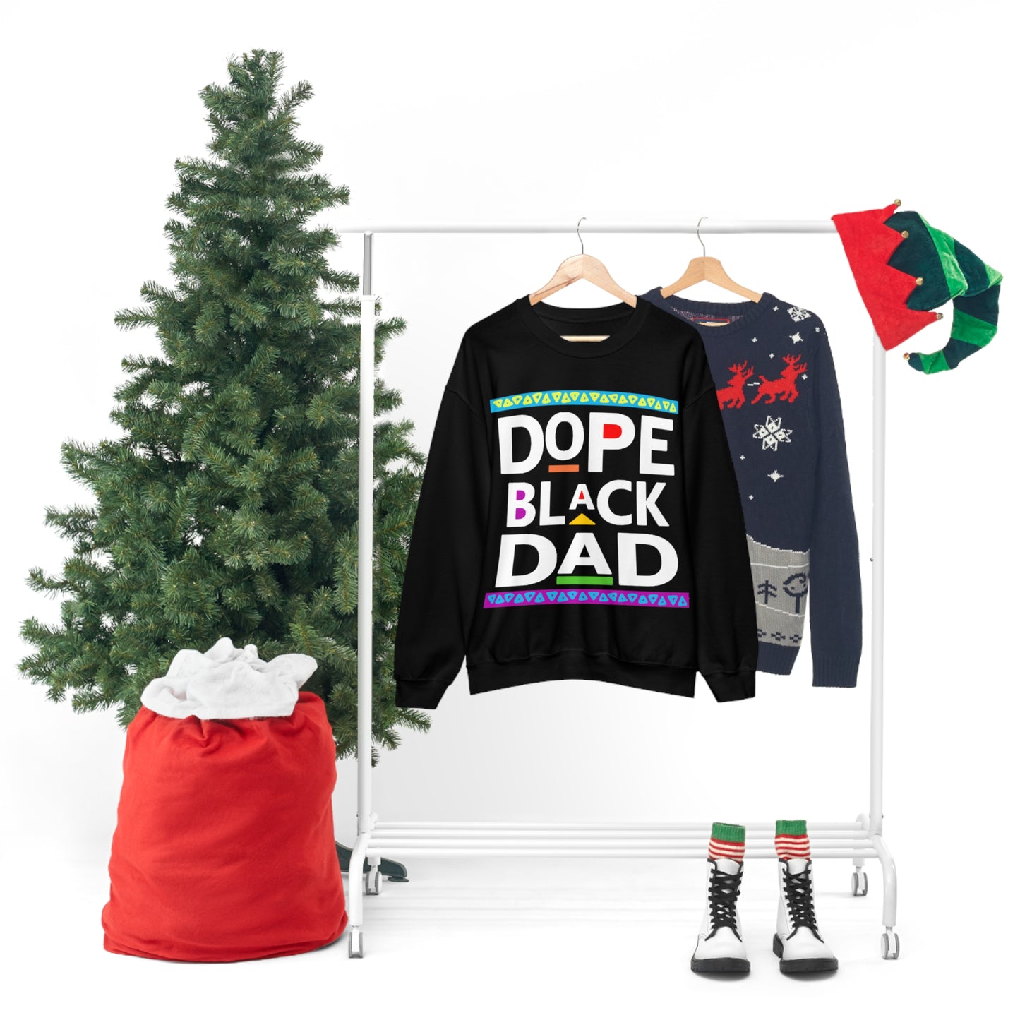 Dope Black Dad Crewneck Sweatshirt