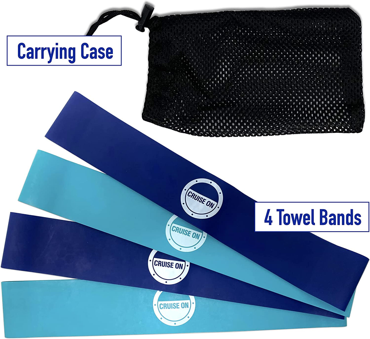 Chair Bands (4 Pack) - The Better Towel Option for Beach, Pool & Cruise Chairs