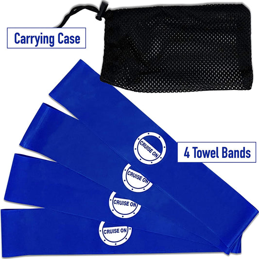 Chair Bands (4 Pack) - The Better Towel Option for Beach, Pool & Cruise Chairs