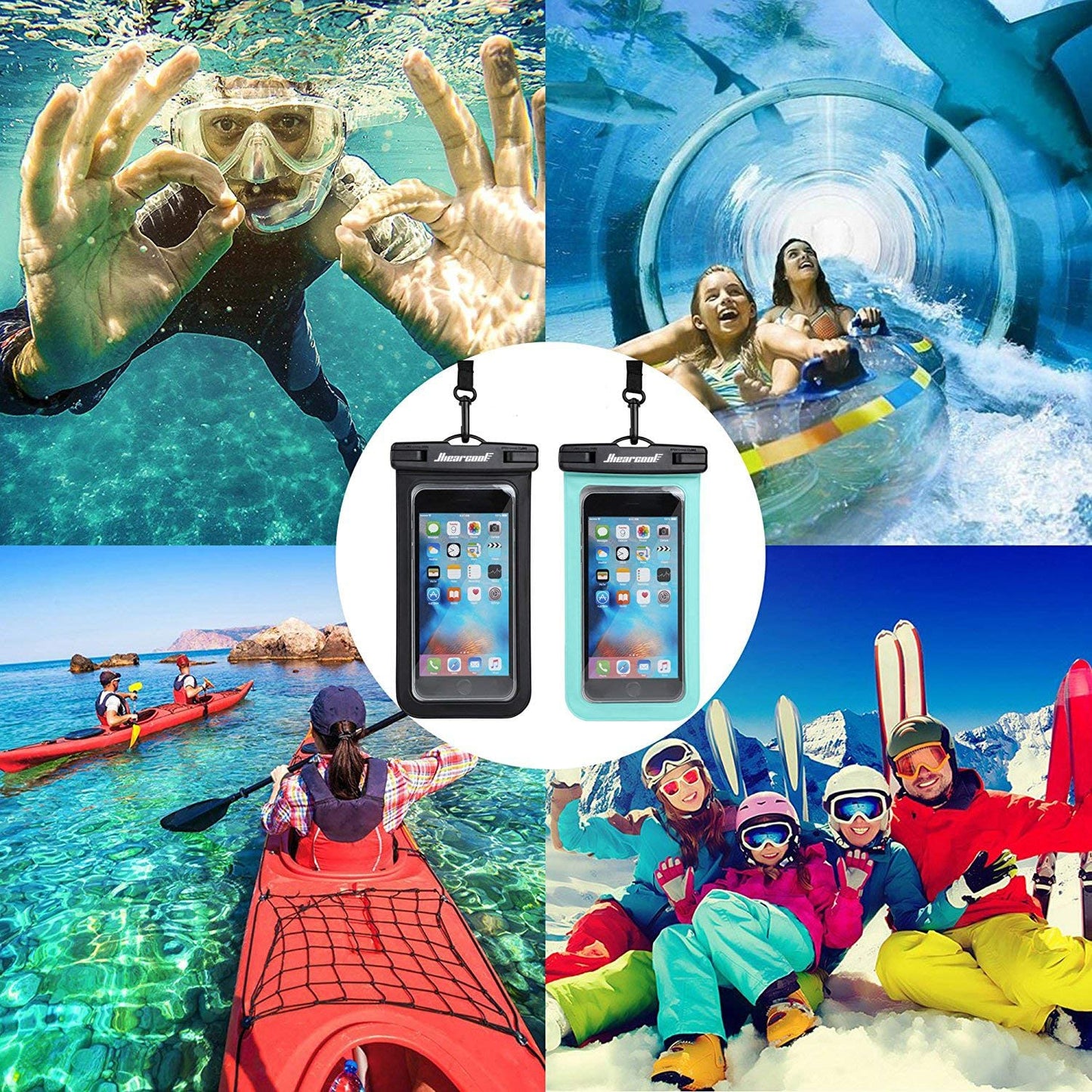 Waterproof Phone Pouch, Case for iPhone 14 13 12 x XS Plus Samsung Galaxy With Case Friendly, IPX8 Cellphone Dry Bag Beach Essentials for Cruise Travel -2 11 Pro MaPack-8.3"