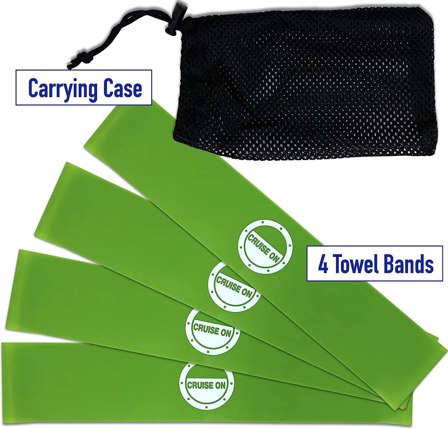 Chair Bands (4 Pack) - The Better Towel Option for Beach, Pool & Cruise Chairs