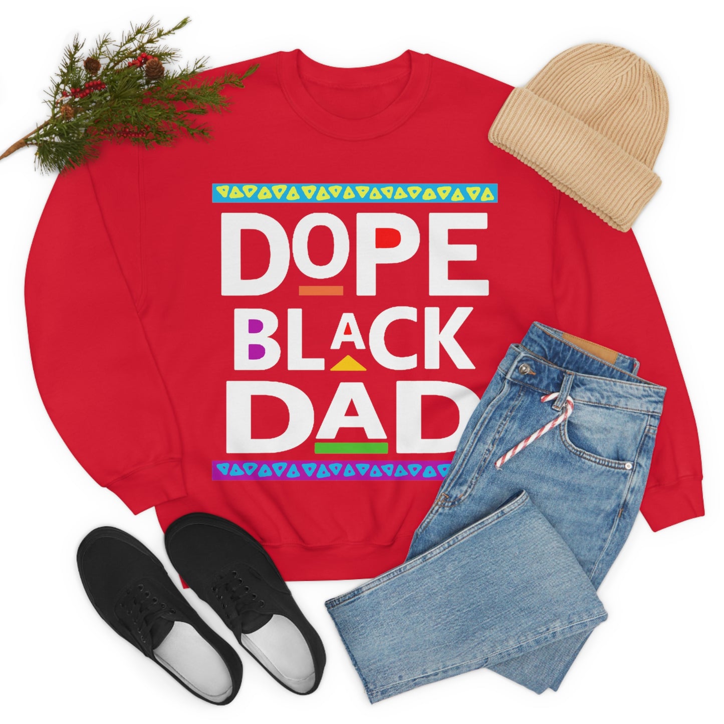 Dope Black Dad Crewneck Sweatshirt