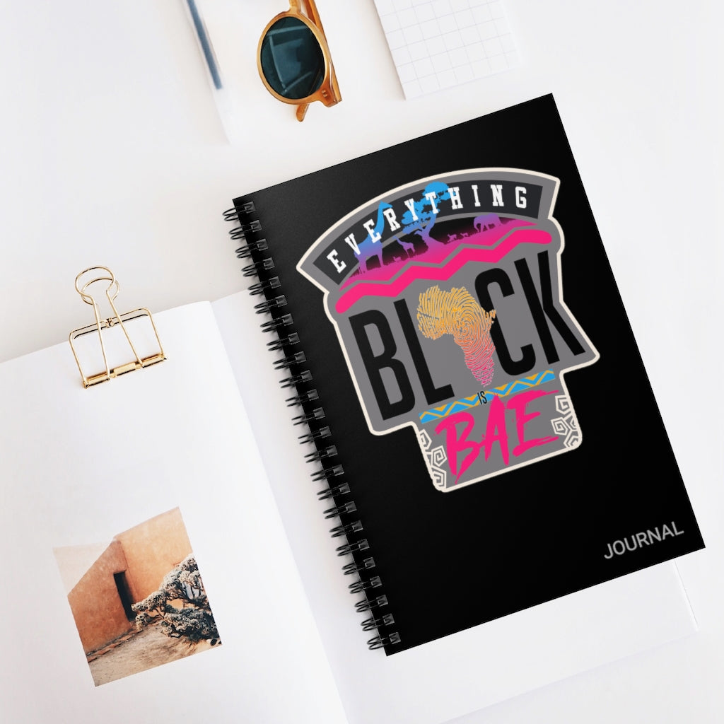 Black is Bae Spiral Notebook - Ruled Line