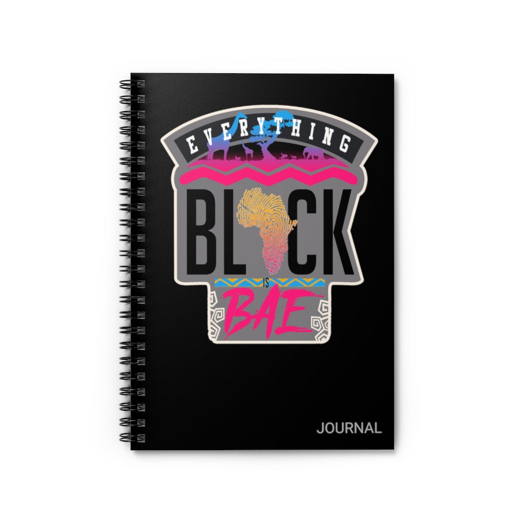 Black is Bae Spiral Notebook - Ruled Line
