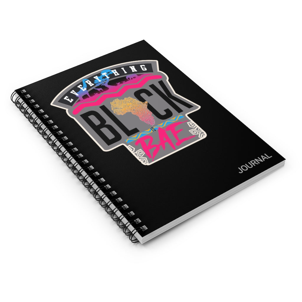 Black is Bae Spiral Notebook - Ruled Line