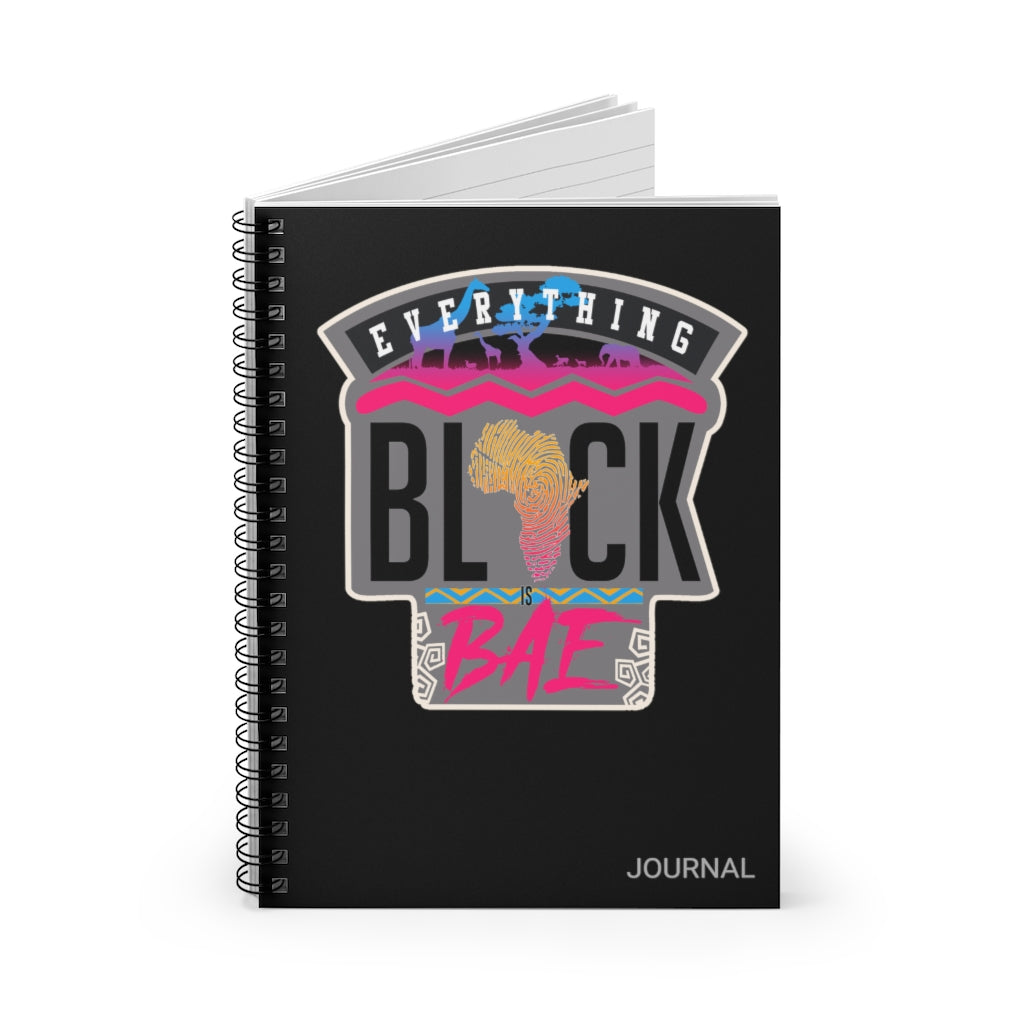 Black is Bae Spiral Notebook - Ruled Line