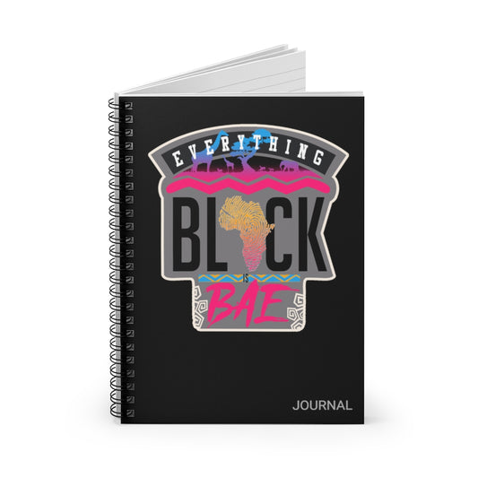 Black is Bae Spiral Notebook - Ruled Line