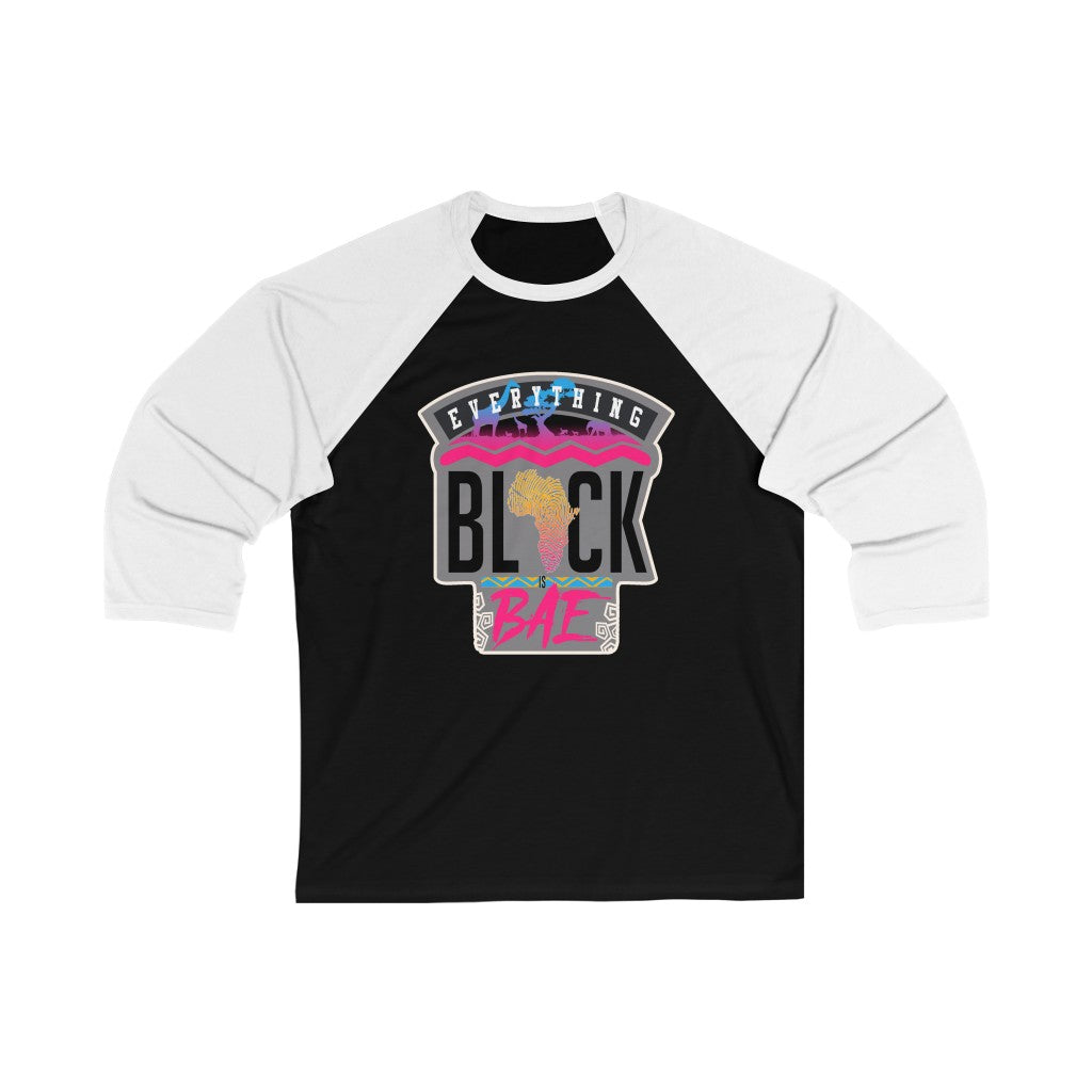 Black is Bae 3/4 Sleeve Baseball Tee