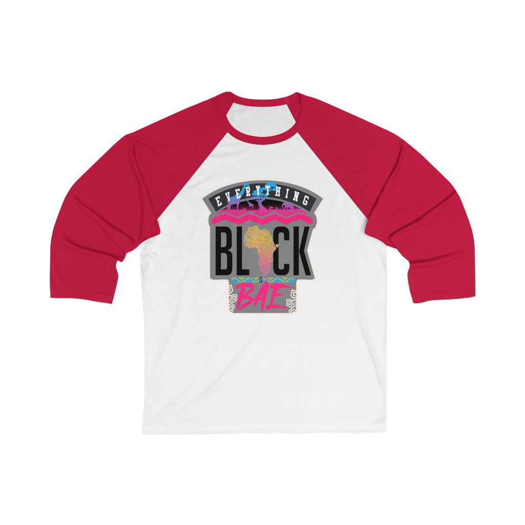 Black is Bae 3/4 Sleeve Baseball Tee