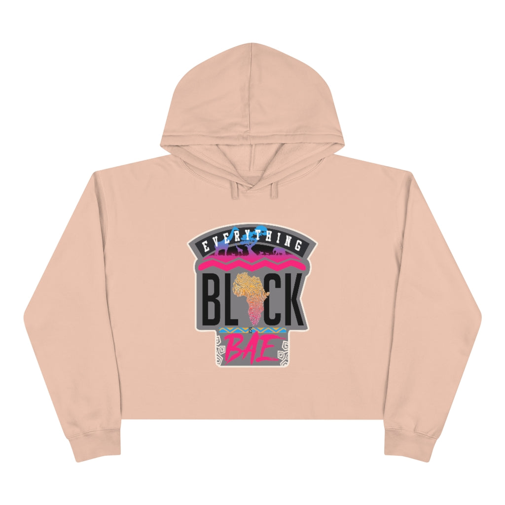 Black is Bae Crop Hoodie