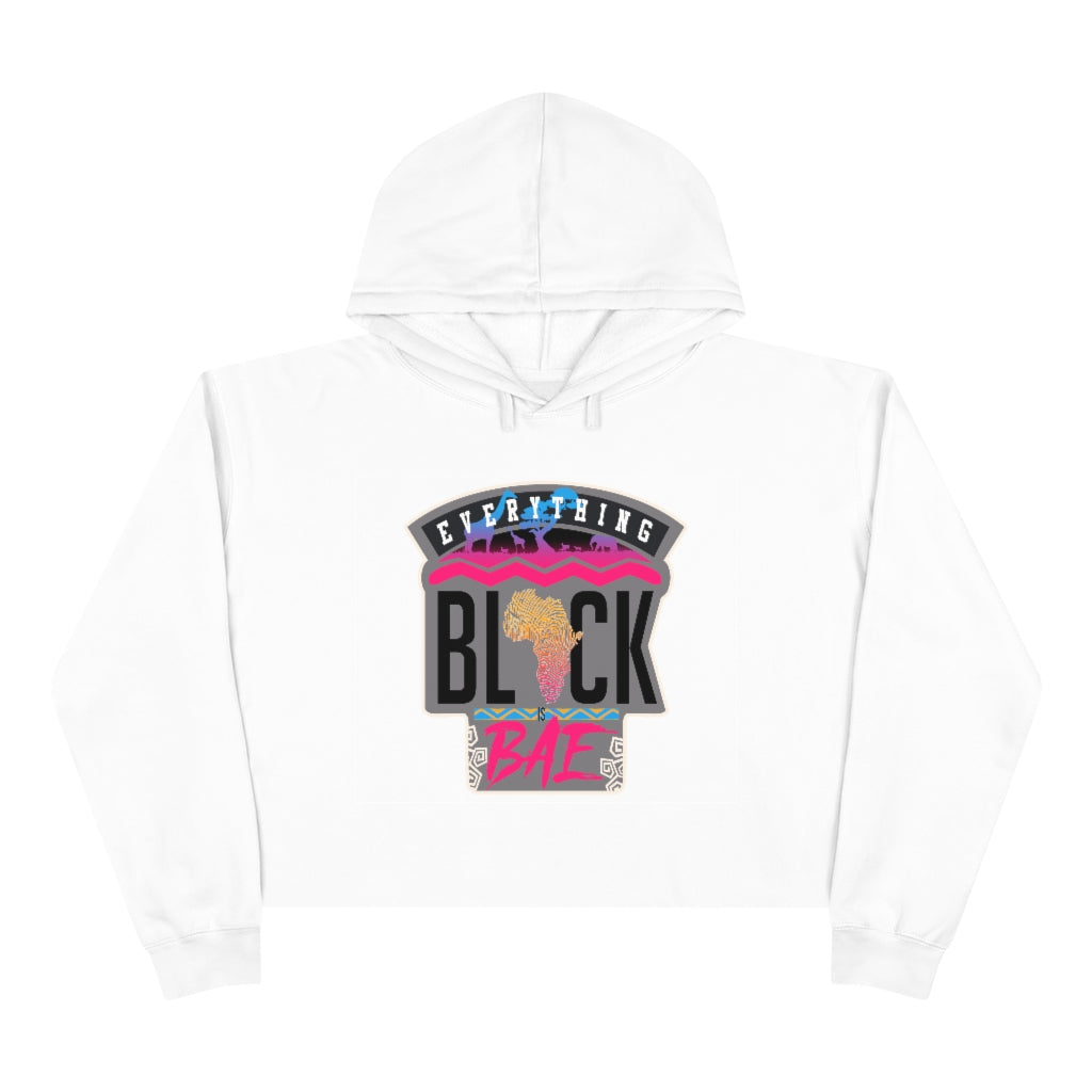 Black is Bae Crop Hoodie