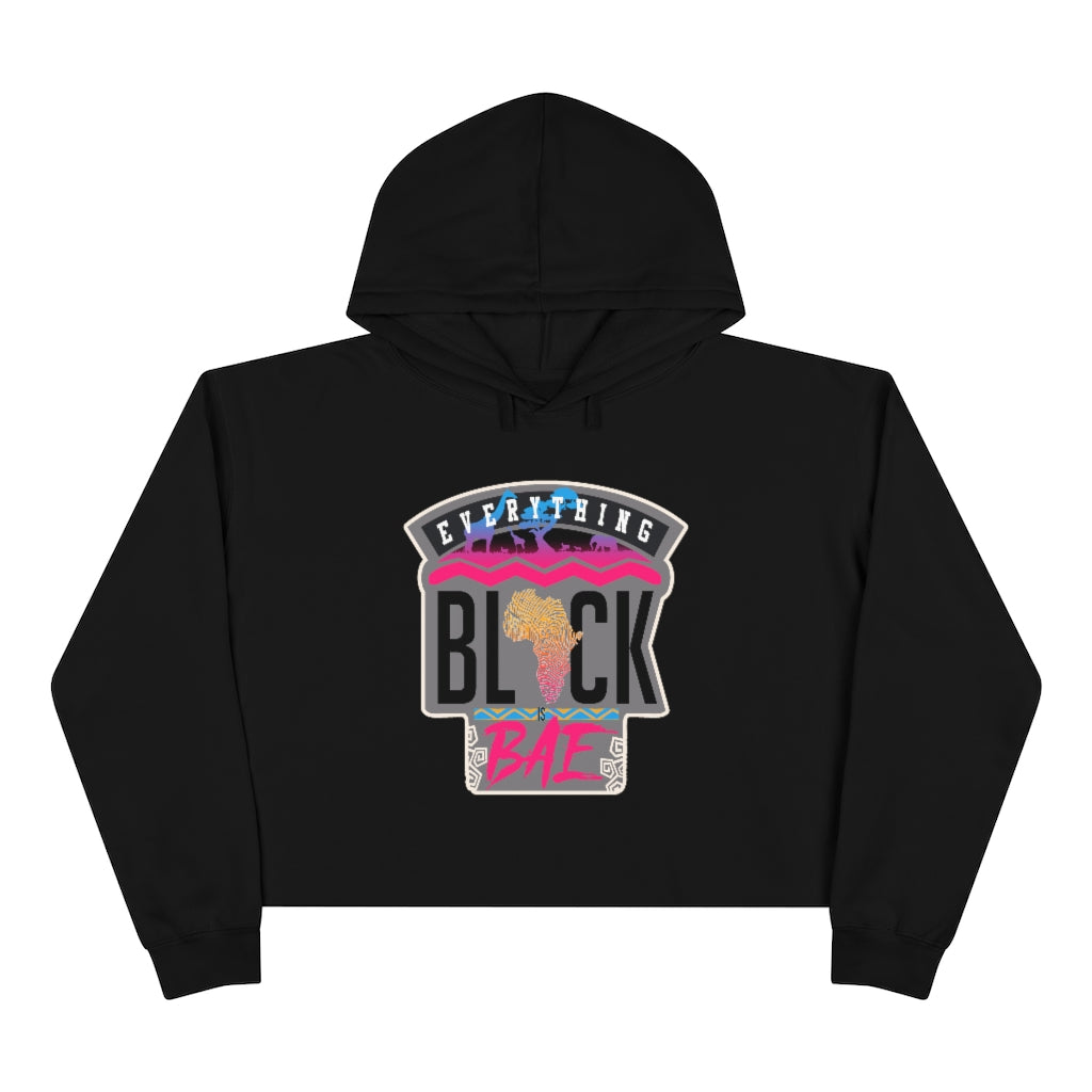 Black is Bae Crop Hoodie